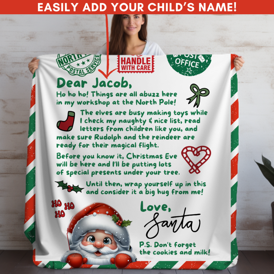 Personalized Letter From Santa Blanket