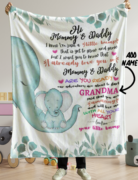 Your Little Bump Personalized Blanket