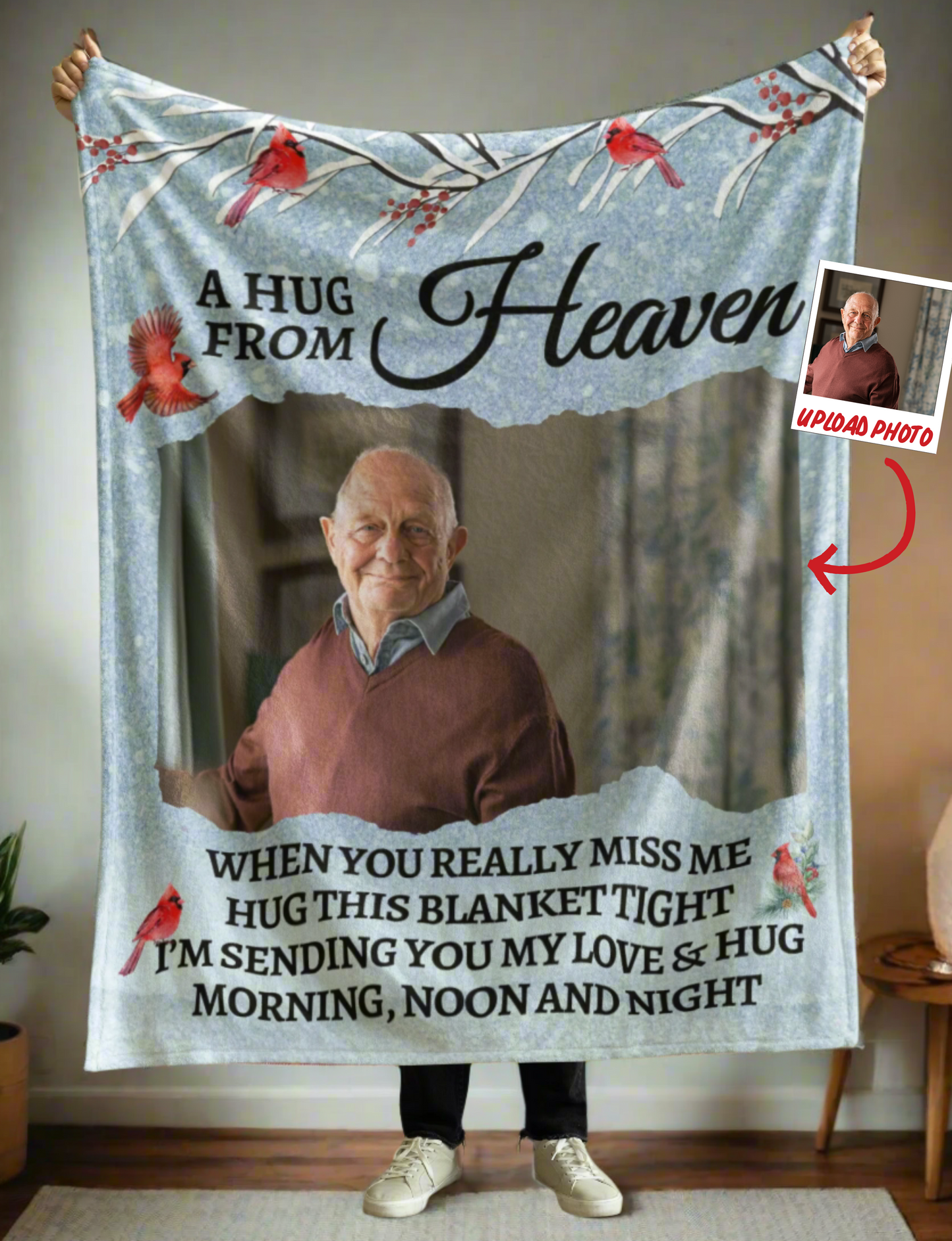 A Hug From Heaven Personalized Blanket
