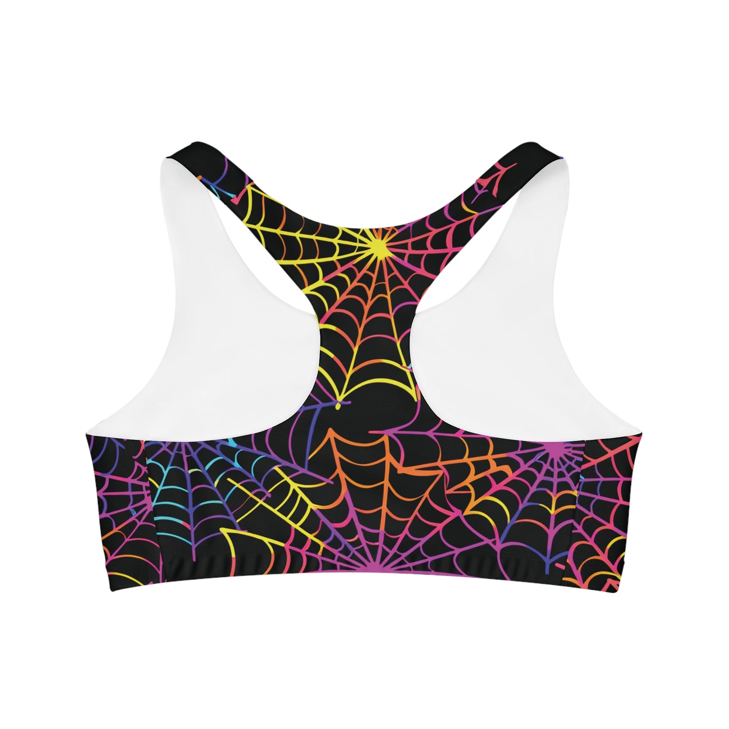 Colorful Spider Webs Sports Bra