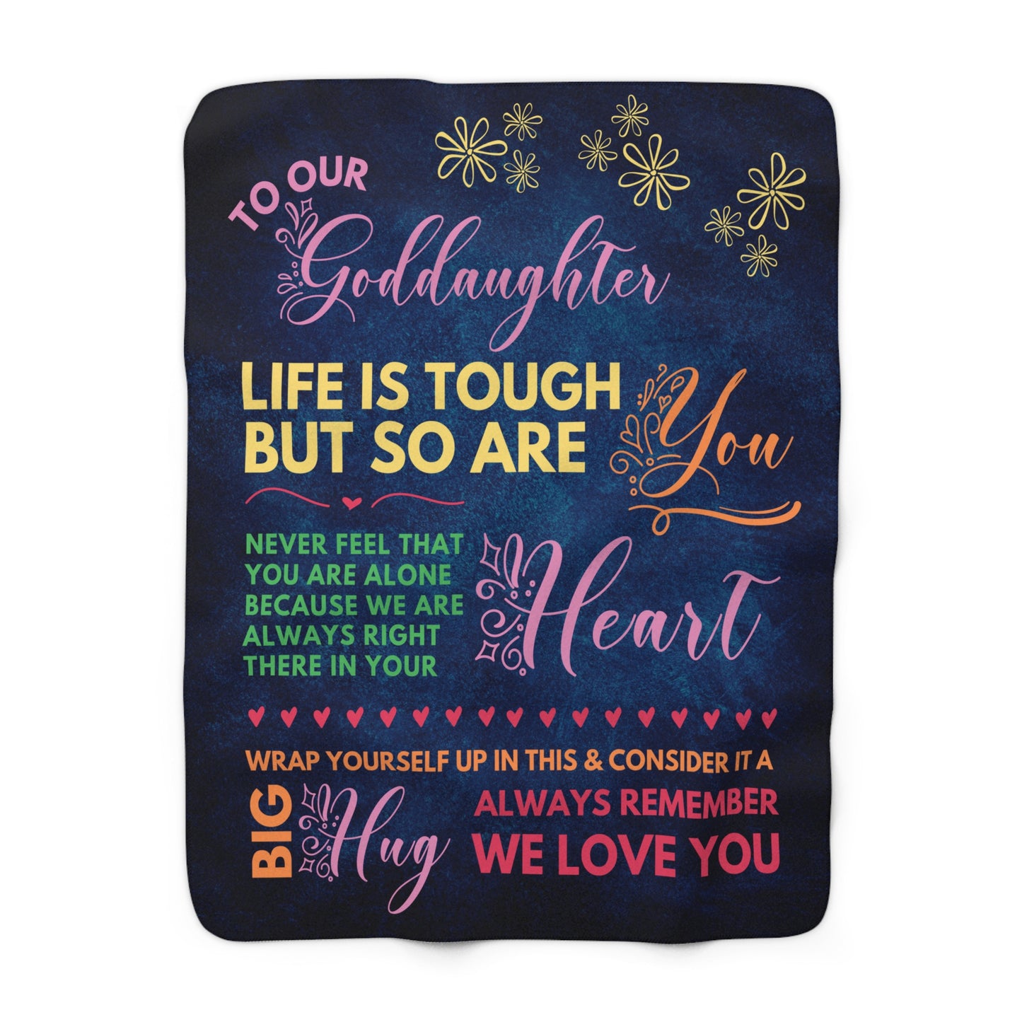 Wrap Yourself In Love | To Our Goddaughter | Premium Sherpa Fleece 50x60 Throw Blanket