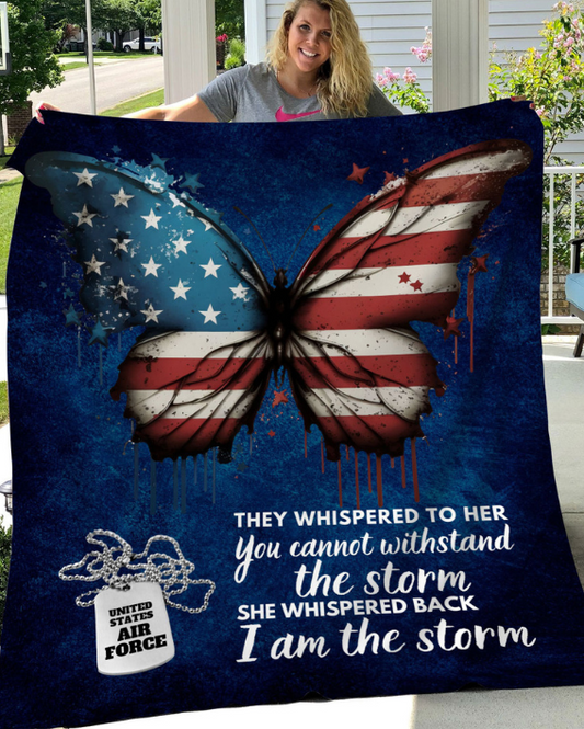 I Am The Storm Butterfly | 4 OPTIONS | 2 SIZES | Premium Mink Sherpa Blanket | 50x60 Throw OR 60x80 Queen