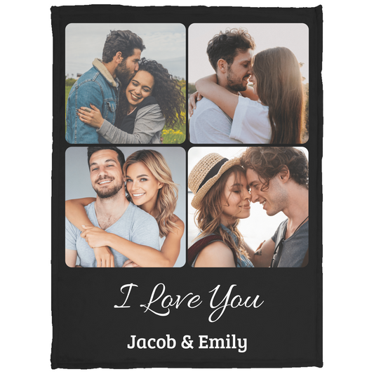 Personalized Couple Photo Blanket