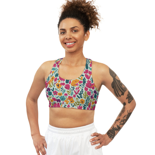 Floral Burst Sports Bra