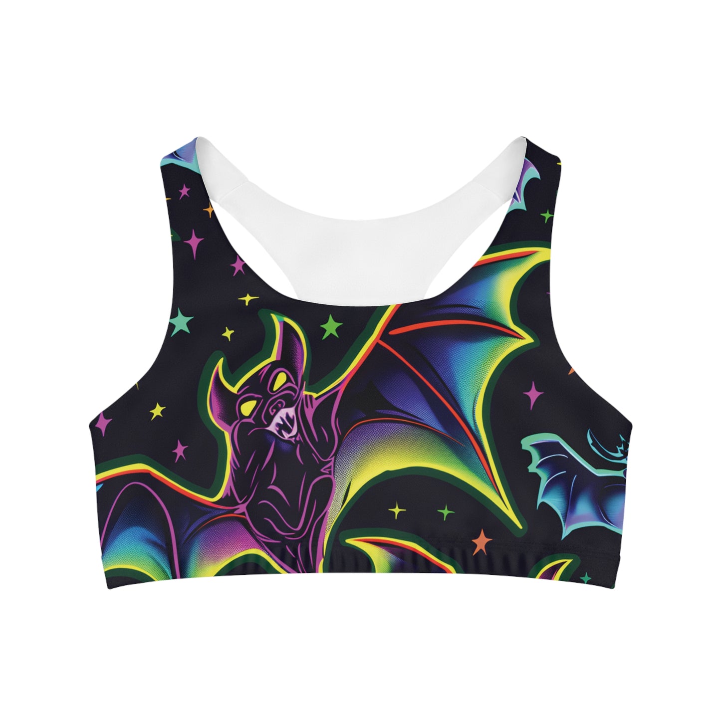 Neon Bats Sports Bra