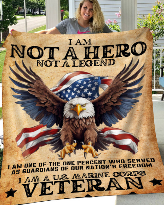 I Am A Veteran | 4 OPTIONS | 2 SIZES | Premium Sherpa Blanket | 50x60 Throw OR 60x80 Queen