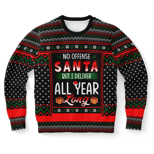 No Offense Santa | Ugly Christmas Sweatshirt