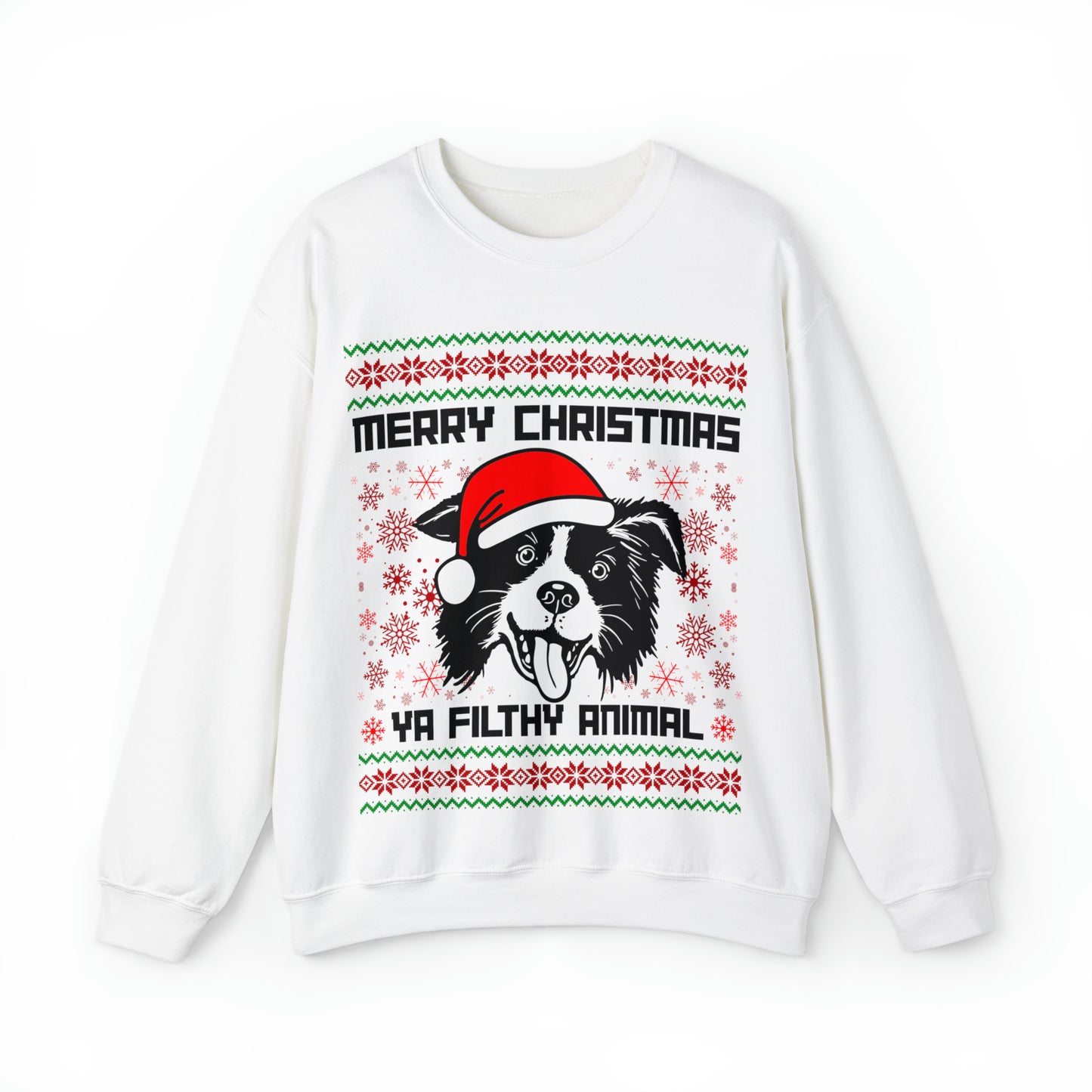 Ya Dirty Animal Ugly Christmas Sweater | Crewneck Sweatshirt