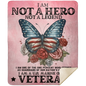 I Am A Veteran | Pink | 4 OPTIONS AVAILABLE | 2 SIZES | Premium Sherpa Blanket | 50x60 Throw OR 60x80 Queen