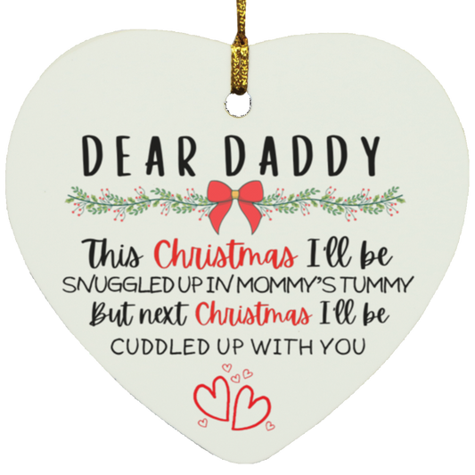 Christmas Ornament | To Expecting Father From Baby | Heart Shape