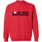I Heart My Hot Boyfriend Crewneck Pullover Sweatshirt