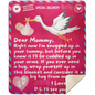 Stork And Baby | Airmail Blanket For Expectant Mother | 4 OPTIONS / 2 SIZES AVAILABLE | Premium Sherpa Blanket | 50x60 Throw Or 60x80 Queen
