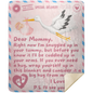 Stork And Baby | Airmail Blanket For Expectant Mother | 4 OPTIONS / 2 SIZES AVAILABLE | Premium Sherpa Blanket | 50x60 Throw Or 60x80 Queen