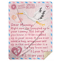 Stork And Baby | Airmail Blanket For Expectant Mother | 4 OPTIONS / 2 SIZES AVAILABLE | Premium Sherpa Blanket | 50x60 Throw Or 60x80 Queen