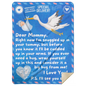 Stork And Baby | Airmail Blanket For Expectant Mother | 4 OPTIONS / 2 SIZES AVAILABLE | Premium Sherpa Blanket | 50x60 Throw Or 60x80 Queen