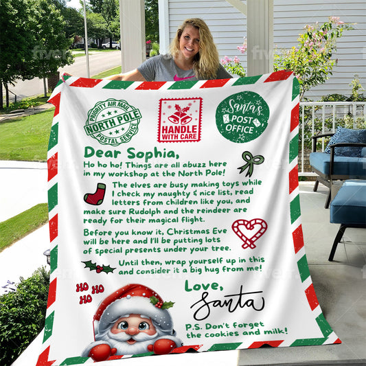 Personalized Letter From Santa Blanket