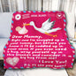 Stork And Baby | Airmail Blanket For Expectant Mother | 4 OPTIONS / 2 SIZES AVAILABLE | Premium Sherpa Blanket | 50x60 Throw Or 60x80 Queen