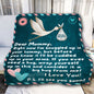 Special Delivery | Airmail Blanket For Expectant Mother | 4 OPTIONS / 2 SIZES AVAILABLE | Premium Sherpa Blanket | 50x60 Throw Or 60x80 Queen