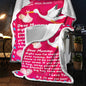 Stork And Baby | Airmail Blanket For Expectant Mother | 4 OPTIONS / 2 SIZES AVAILABLE | Premium Sherpa Blanket | 50x60 Throw Or 60x80 Queen