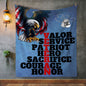 Blue Valor | Veteran | 4 OPTIONS AVAILABLE | Premium Sherpa Throw Blanket 50x60