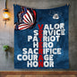 Blue Valor | Butterfly | Veteran | 4 OPTIONS AVAILABLE | Premium Sherpa Throw Blanket 50x60