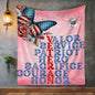 Pink Valor | Butterfly | Veteran | 4 OPTIONS AVAILABLE | Premium Sherpa Throw Blanket 50x60