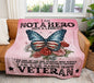 I Am A Veteran | Pink | 4 OPTIONS AVAILABLE | 2 SIZES | Premium Sherpa Blanket | 50x60 Throw OR 60x80 Queen