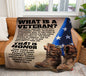 What Is A Veteran | 2 SIZES | U.S. Military Veteran | Premium Mink Sherpa Blanket | Throw 50x60 | Queen 60x80