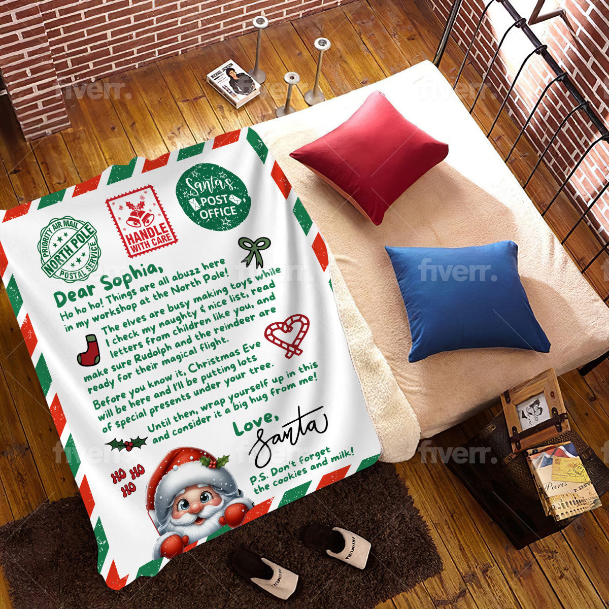 Personalized Letter From Santa Blanket