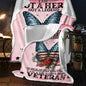 I Am A Veteran | Pink | 4 OPTIONS AVAILABLE | 2 SIZES | Premium Sherpa Blanket | 50x60 Throw OR 60x80 Queen
