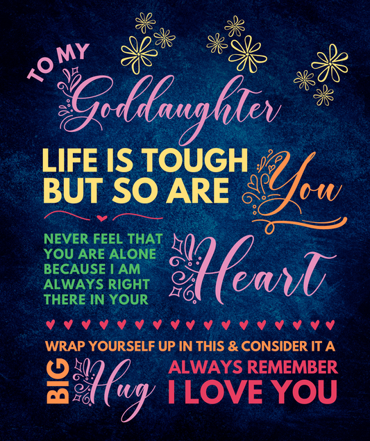 Wrap Yourself In Love | To My Goddaughter | Premium Sherpa Fleece 50x60 Throw Blanket