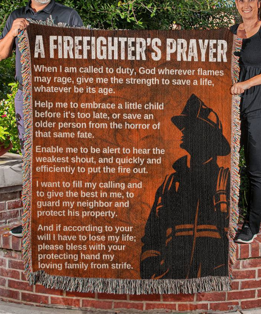 A Firefighter's Prayer | Woven Heirloom Blanket | 50" x 60"