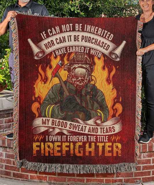 The Title Firefighter | Woven Heirloom Blanket | 50" x 60"