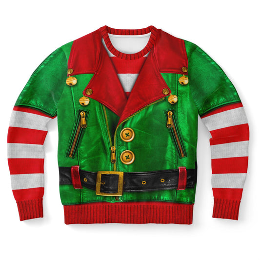 Santa's Little Biker Helper | Ugly Christmas Sweatshirt