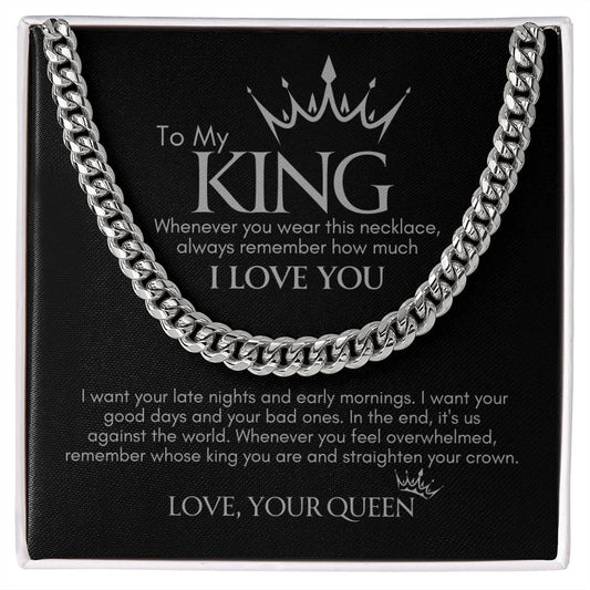 To My King | Cuban Chain Necklace