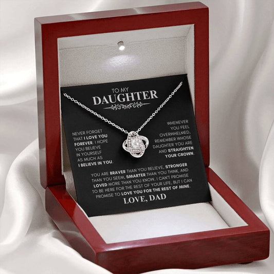 To My Daughter | A Father's Eternal Love and Encouragement | Love Knot Necklace