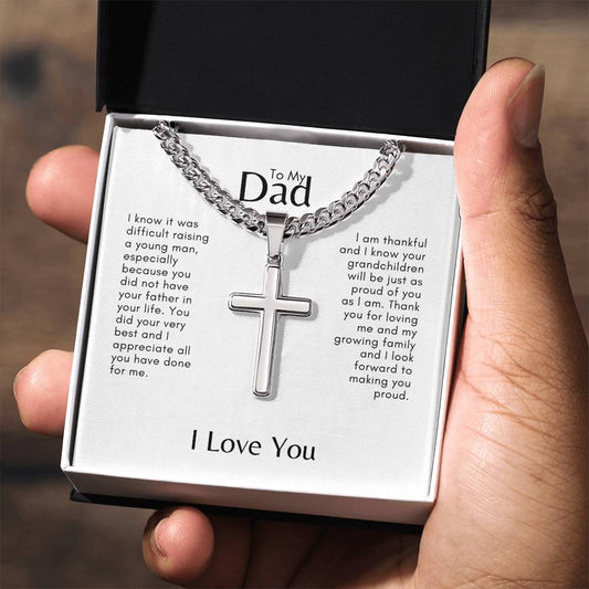 To My Dad Necklace | Proud Of You | Cuban Chain