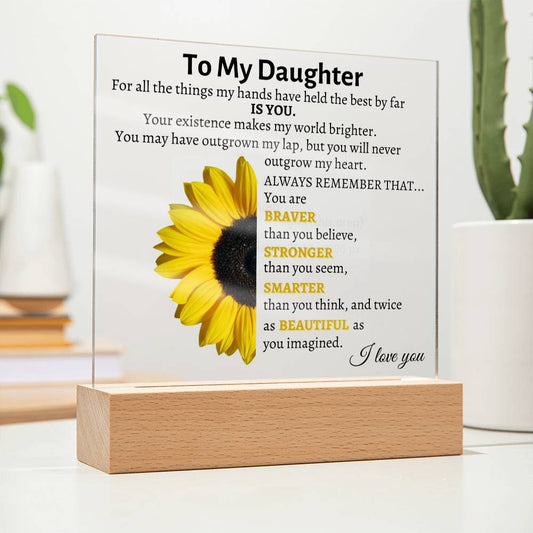 To My Daughter Square Acrylic Plaque