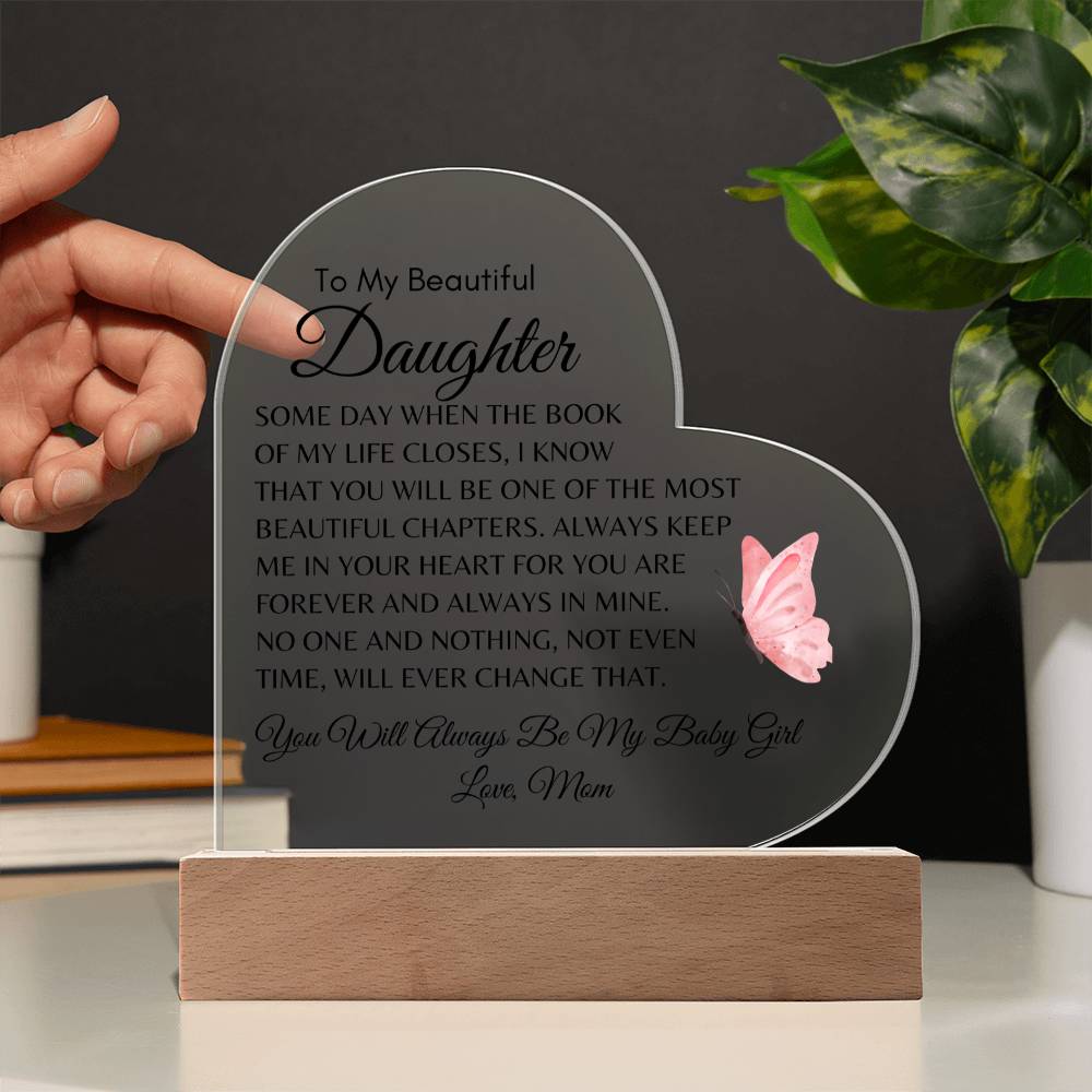 Acrylic Heart Plaque | To My Daughter