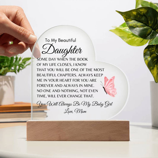 Acrylic Heart Plaque | To My Daughter