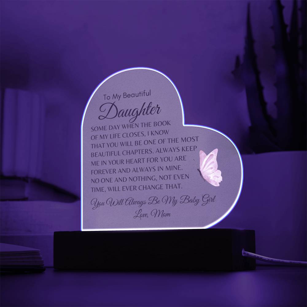 Acrylic Heart Plaque | To My Daughter