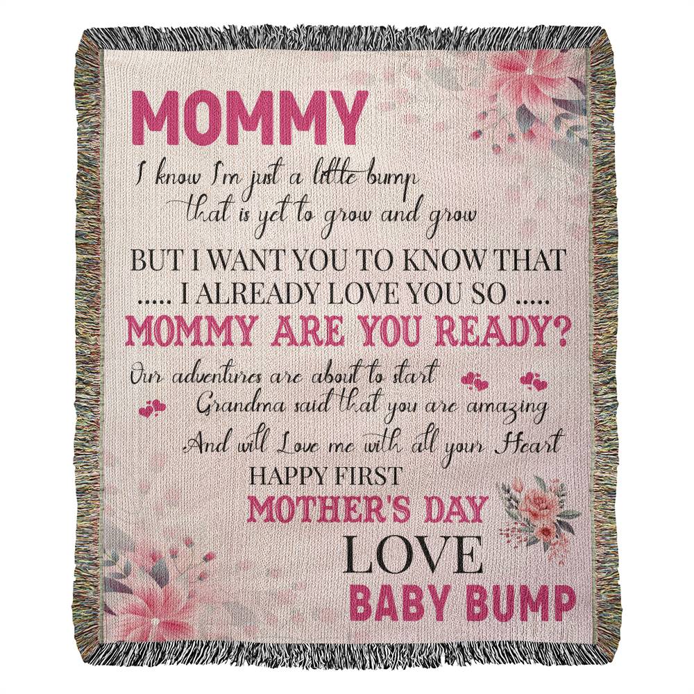 Happy First Mother's Day | Woven Heirloom Blanket | 50" x 60"