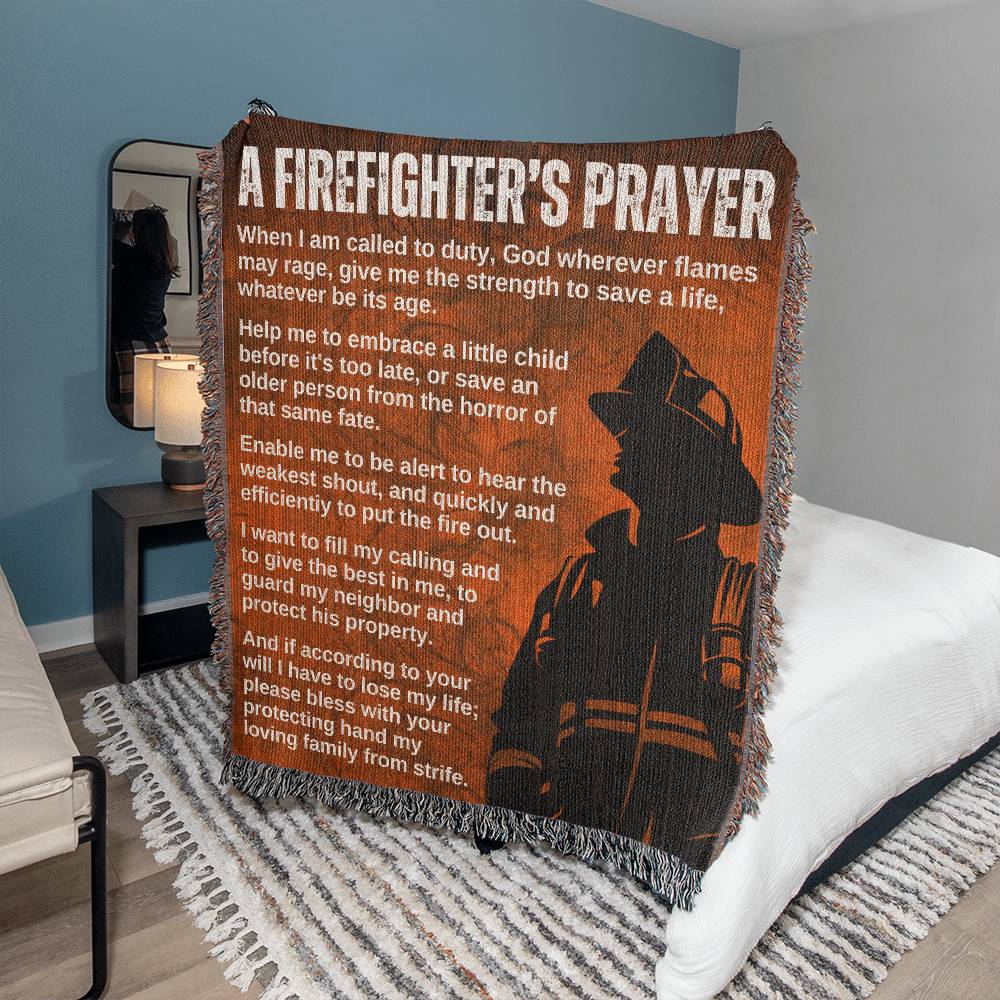 A Firefighter's Prayer | Woven Heirloom Blanket | 50" x 60"