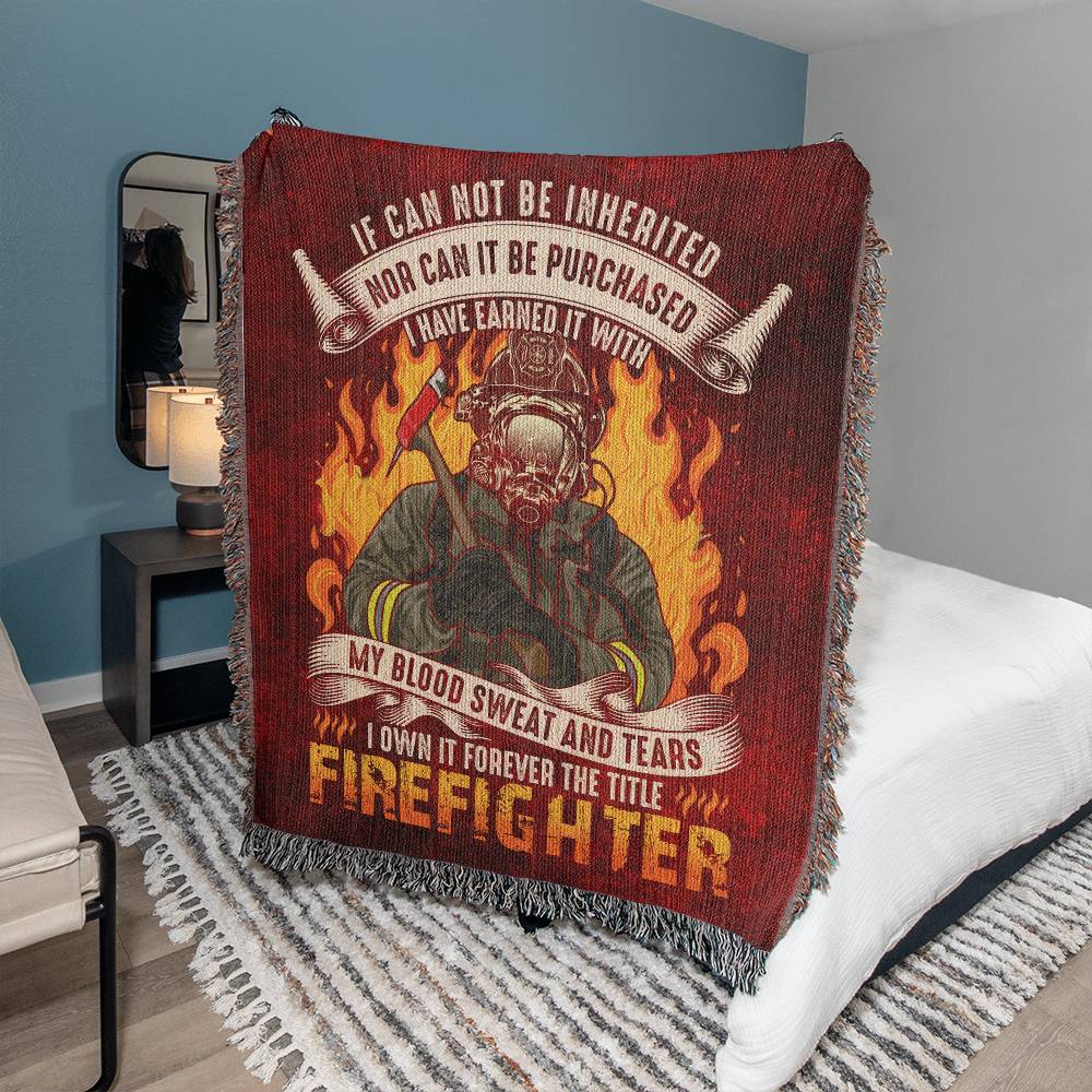 The Title Firefighter | Woven Heirloom Blanket | 50" x 60"