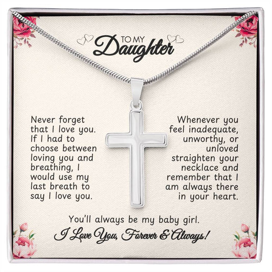 To Daughter Cross Necklace | My Baby Girl