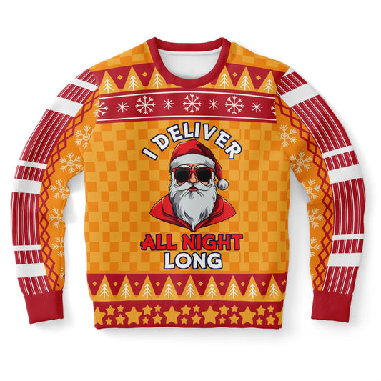 I Deliver All Night Long | Ugly Christmas Sweatshirt