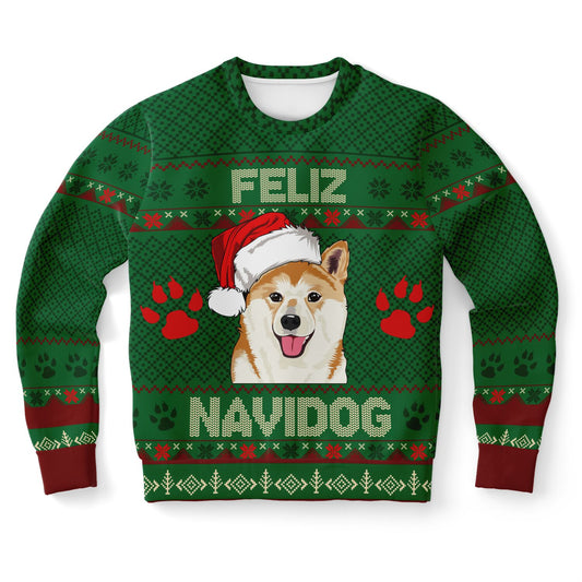 Feliz Navidog | Shiba Inu | Ugly Christmas Sweatshirt