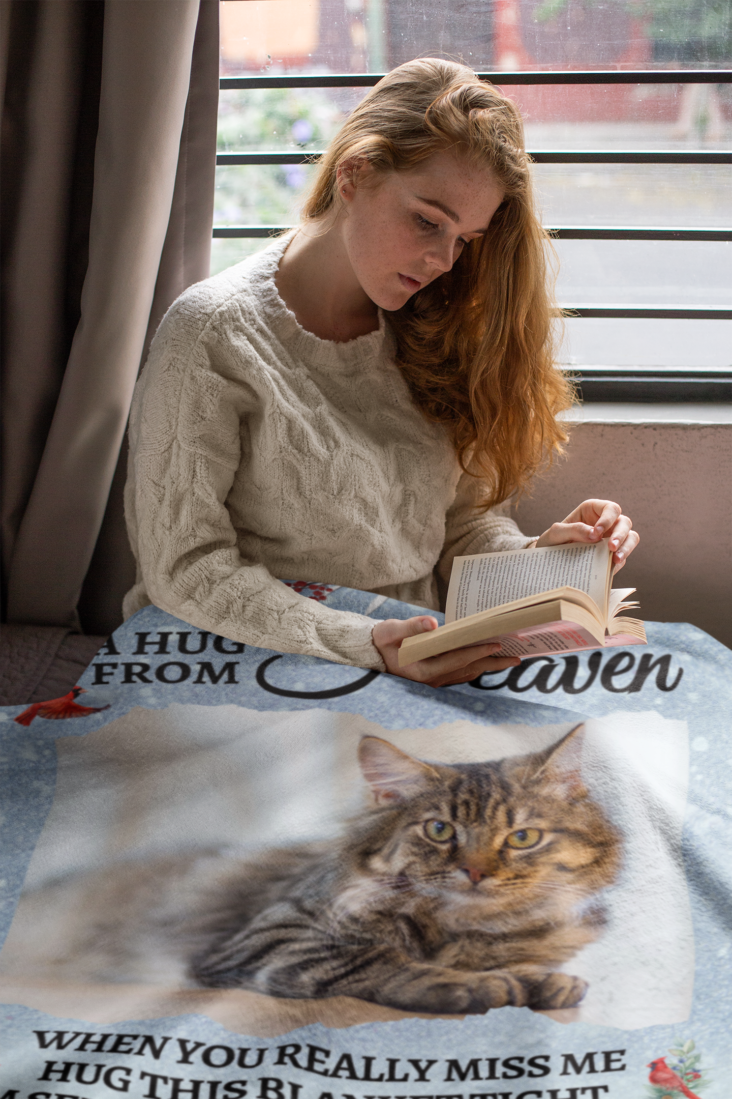 A Hug From A Heavenly Cat Personalized Blanket